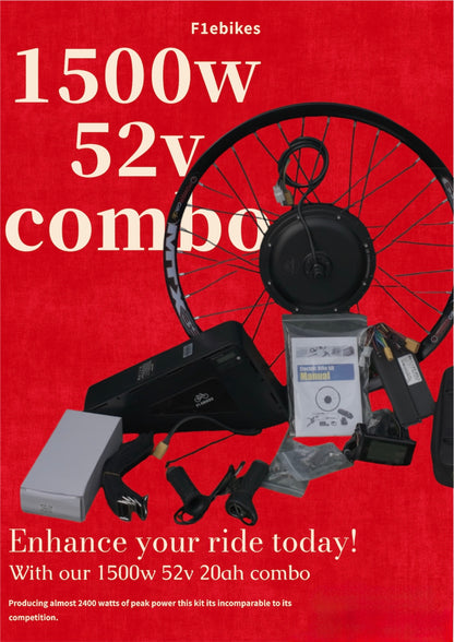 1500w ebike kit + 52v 20ah combo